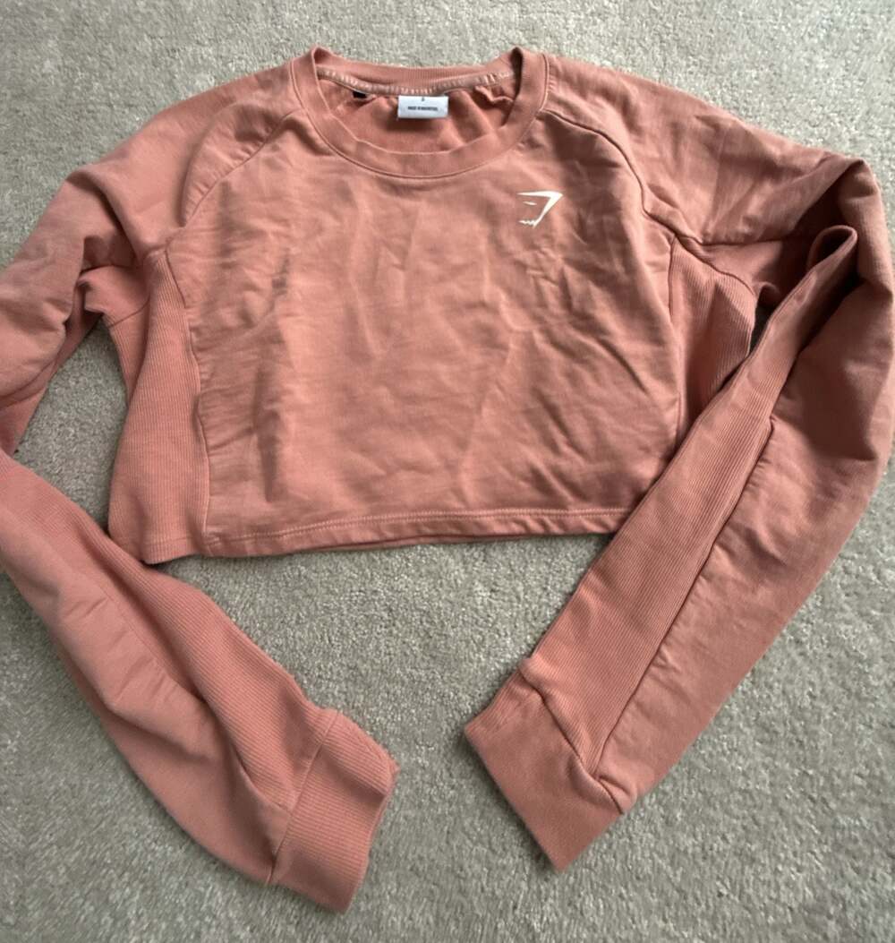 Gymshark Women's Training Long Sleeve Crop Top pink